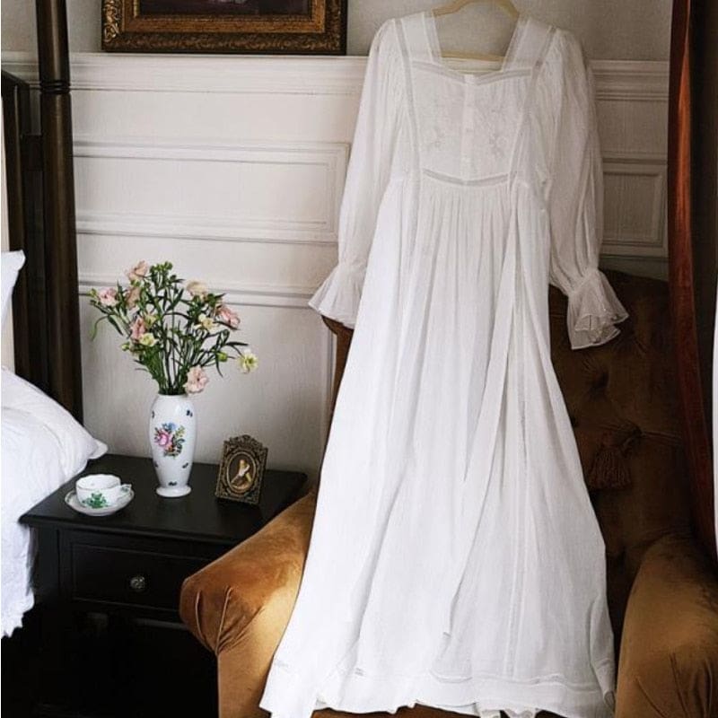 Robe de Chambre Longue Femme en Coton - Image 5