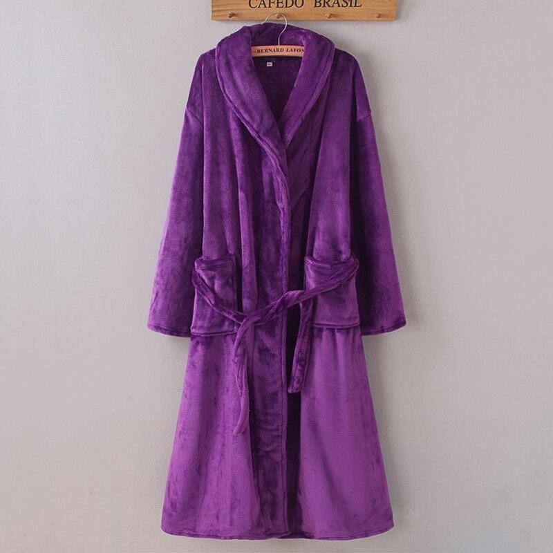 Peignoir Femme Polaire Violet - Image 3