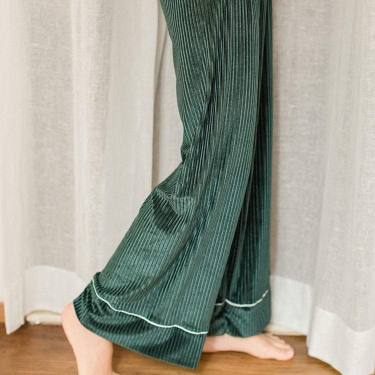 Pyjama Femme Velours Vert - Image 8