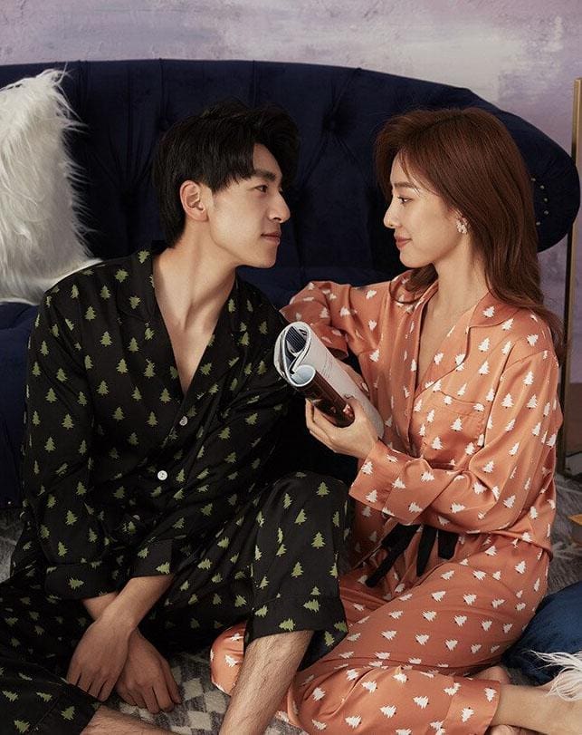 Pyjama Satin Femme Sapin - Image 6