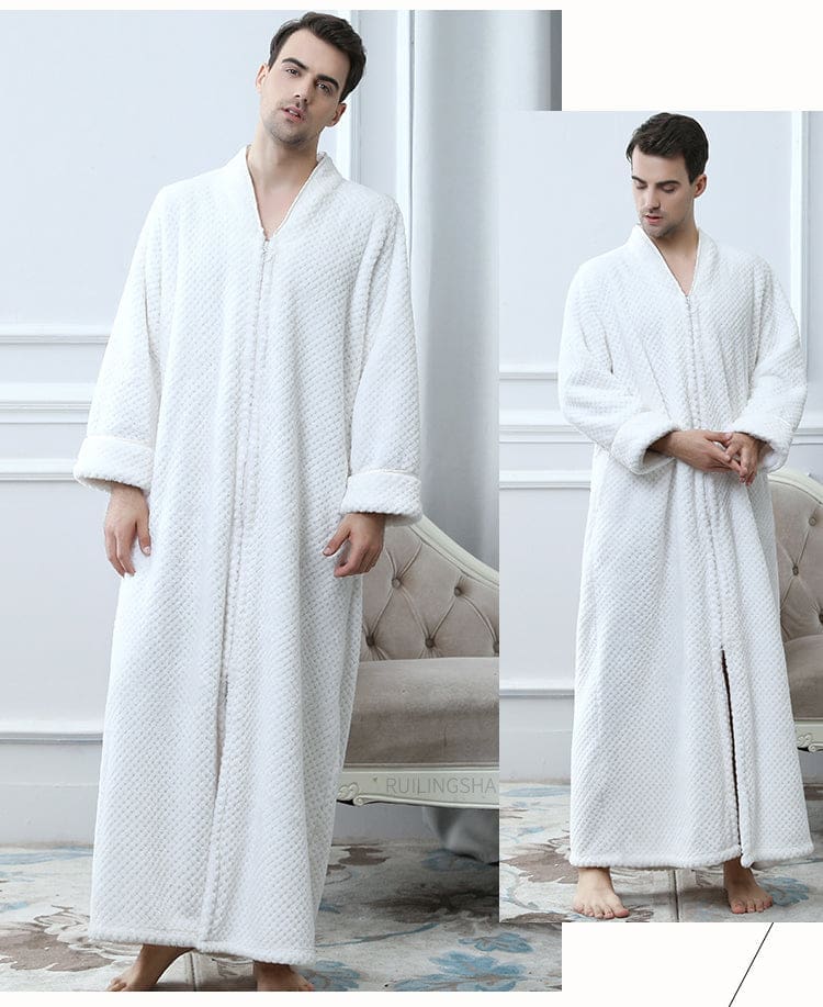 Robe de Chambre Blanche Longue - Image 3