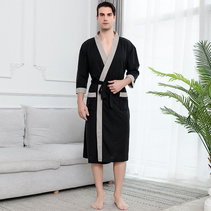 Peignoir Court Homme Coton - Image 5