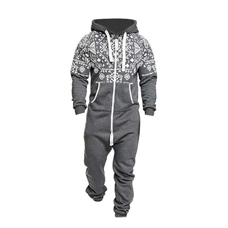 Combinaison Polaire Homme Gris - Image 3
