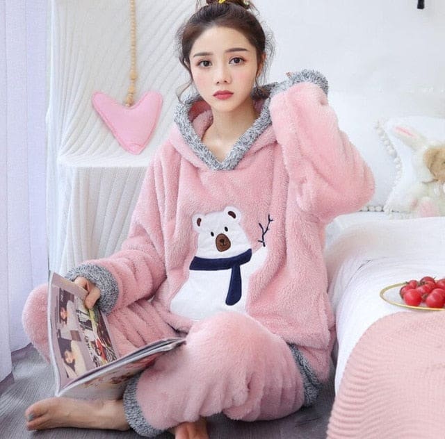 Pyjama Hiver Femme Polaire