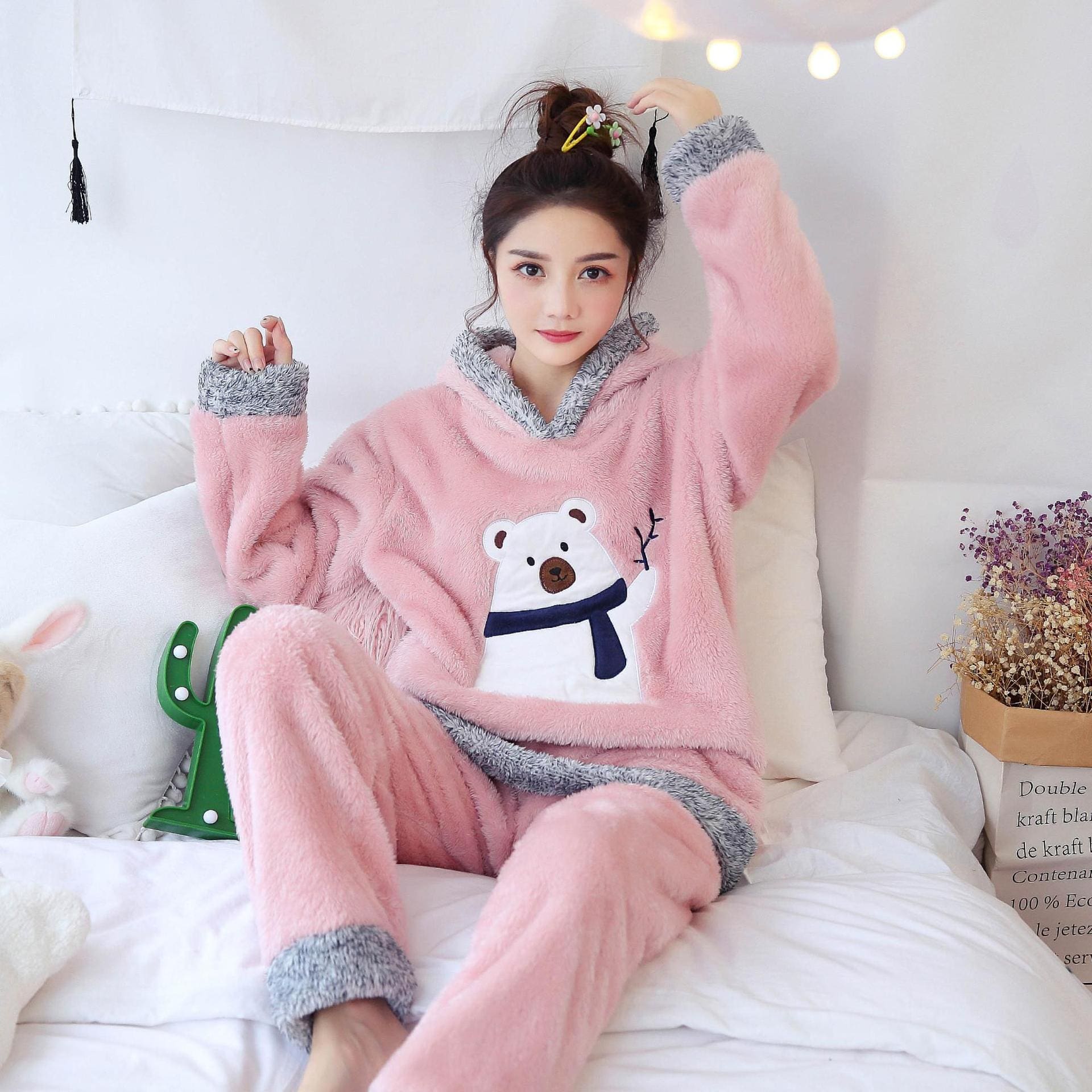 Pyjama en Pilou Pilou Rose - Image 3