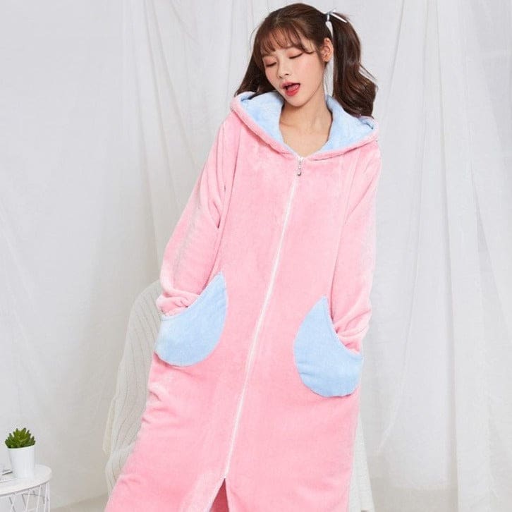 Robe de Chambre Polaire Femme Zippée - Image 3