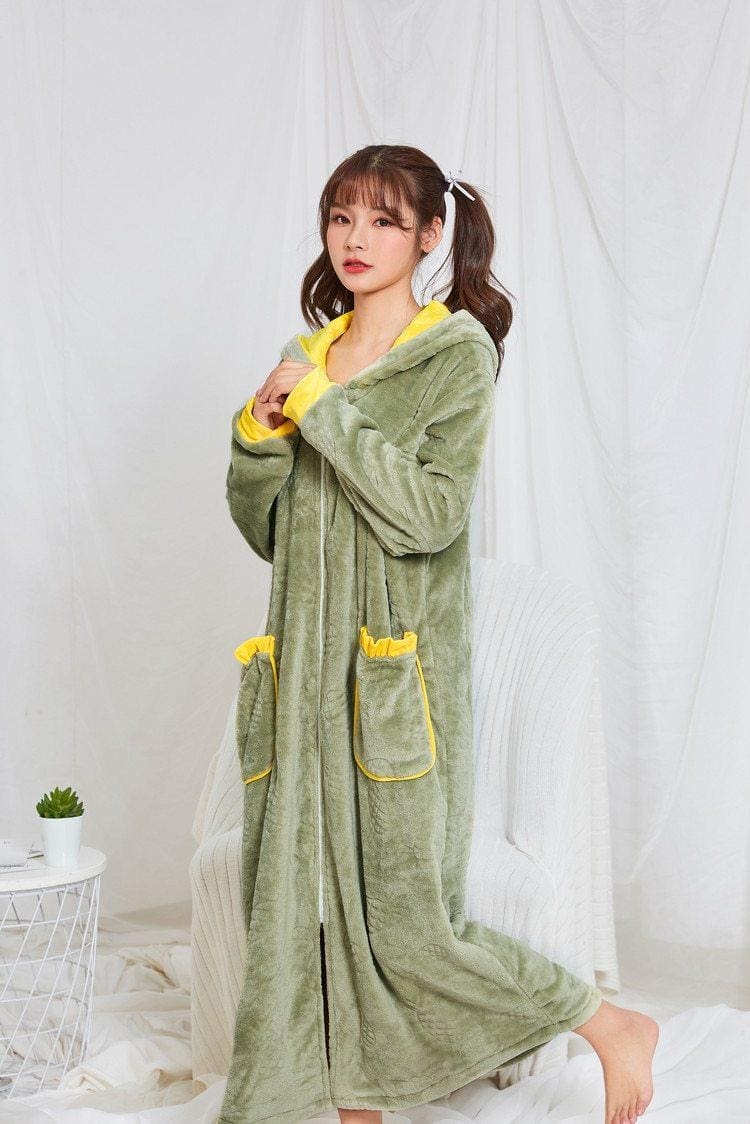 Robe de Chambre Polaire Verte - Image 6