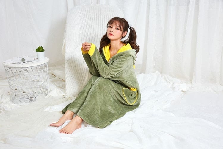 Robe de Chambre Polaire Verte - Image 3