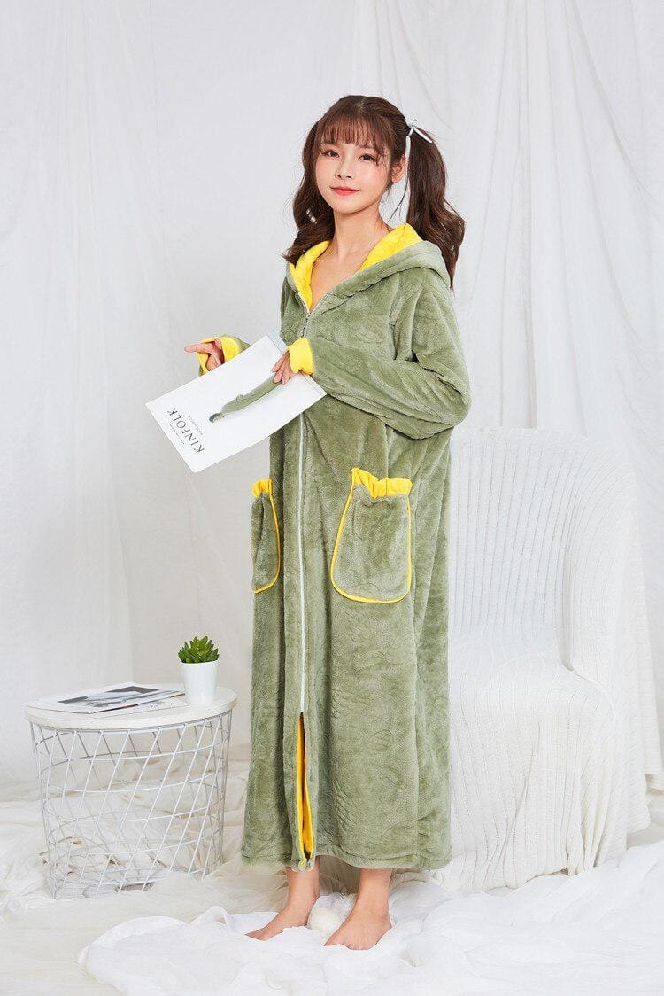 Robe de Chambre Polaire Verte - Image 9