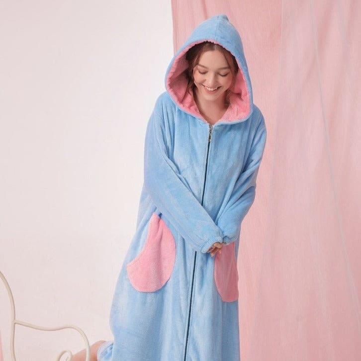 Robe de Chambre Polaire Longue Zippée - Image 3