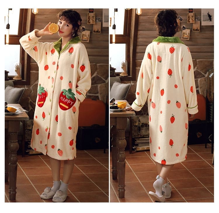 robe de chambre d'été boutonnée - Image 5