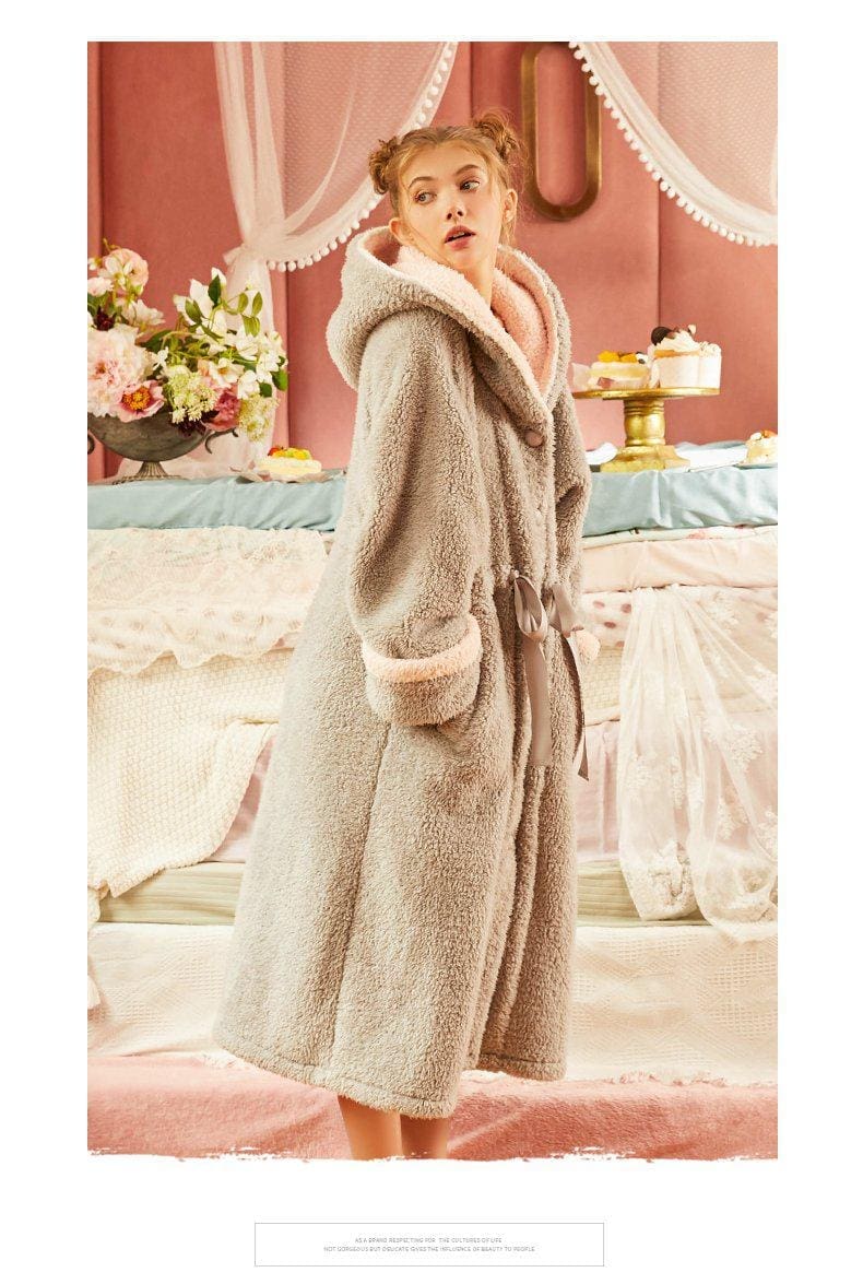 Robe de Chambre Femme Longue Boutonnée - Image 6