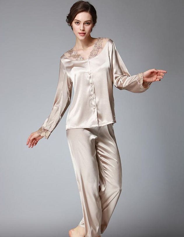 Pyjama Satin Sable Femme - Image 3