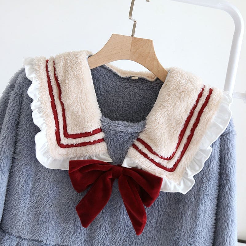 Robe de Chambre Courte Bleu - Image 4