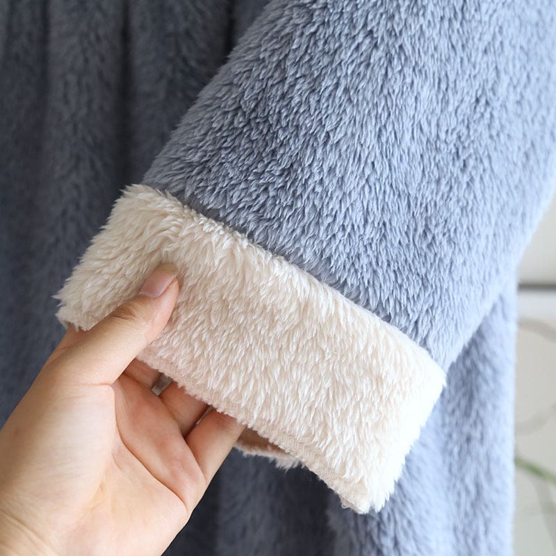 Robe de Chambre Courte Bleu - Image 6