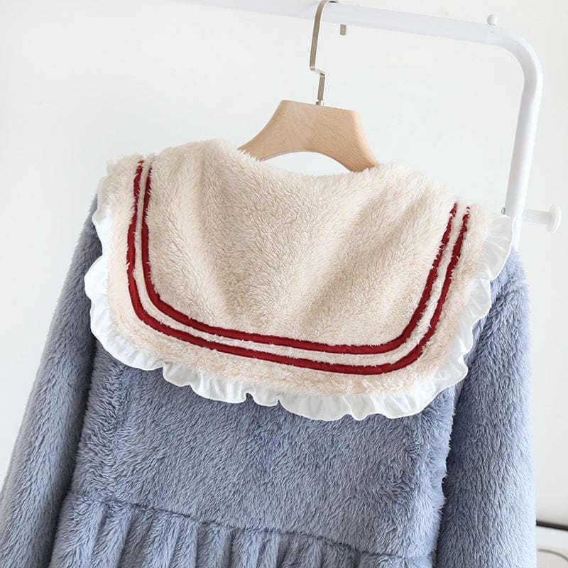 Robe de Chambre Courte Bleu - Image 5